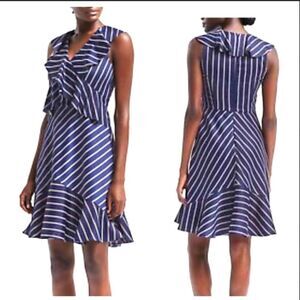 Banana Republic Stripe Flounce Dress Size 2